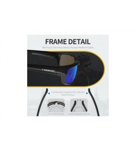 Rimless Polarized Sports Sunglasses for Men Women Cycling Running Driving Fishing Golf Baseball Glasses EMS-TR90 Frame - CS17...