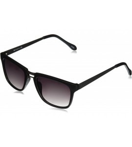 Rectangular Men's R1411 Rectangular Sunglasses - Matte Black - CB129HH05ZX $74.80