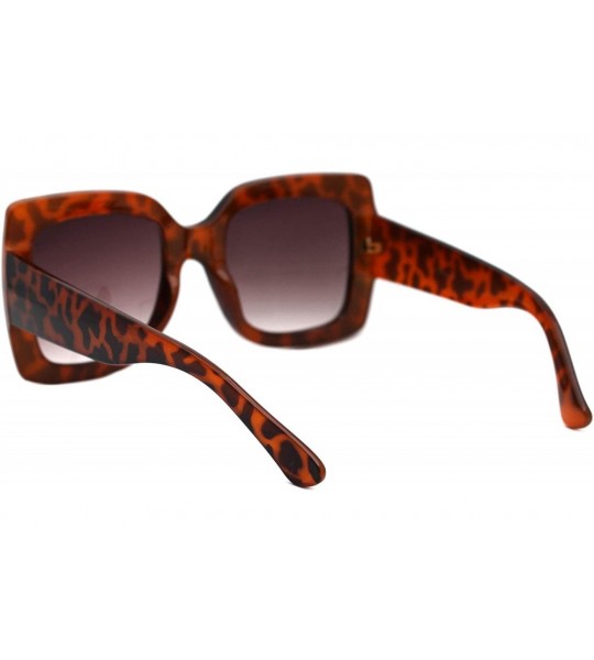 Oversized Womens Oversized Fashion Sunglasses Stylish Big Square Frame UV 400 - Tortoise (Brown) - C818XMRX95O $22.26