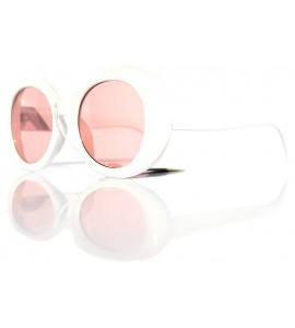 Oversized SIMPLE Vintage Oversized Retro Large Frame Sunglasses for Women - White Pink - C018ZTYO05O $18.40