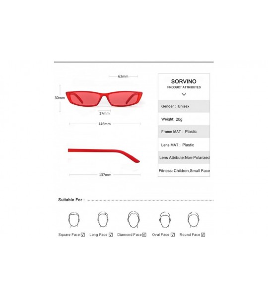 Square Vintage Rectangle Sunglasses Women Fashion Small Frame Square Shades UV400 Protection - Red - C118DTS0G5Q $19.08