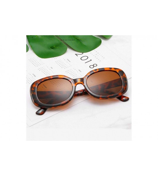 Oversized Vintage Rectangle Sunglasses Women Brand Designer Oversized BAOWEN As Picture - Baowen - CQ18YZRMDHQ $17.05