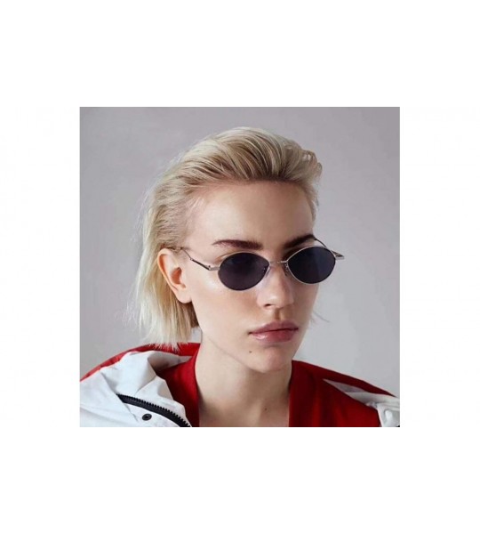 Goggle Sunglasses Retro Small Frame Sunglasses Metallic Ocean Piece Sunglasses Male And Female Sunshade - C018TMQ366W $18.13