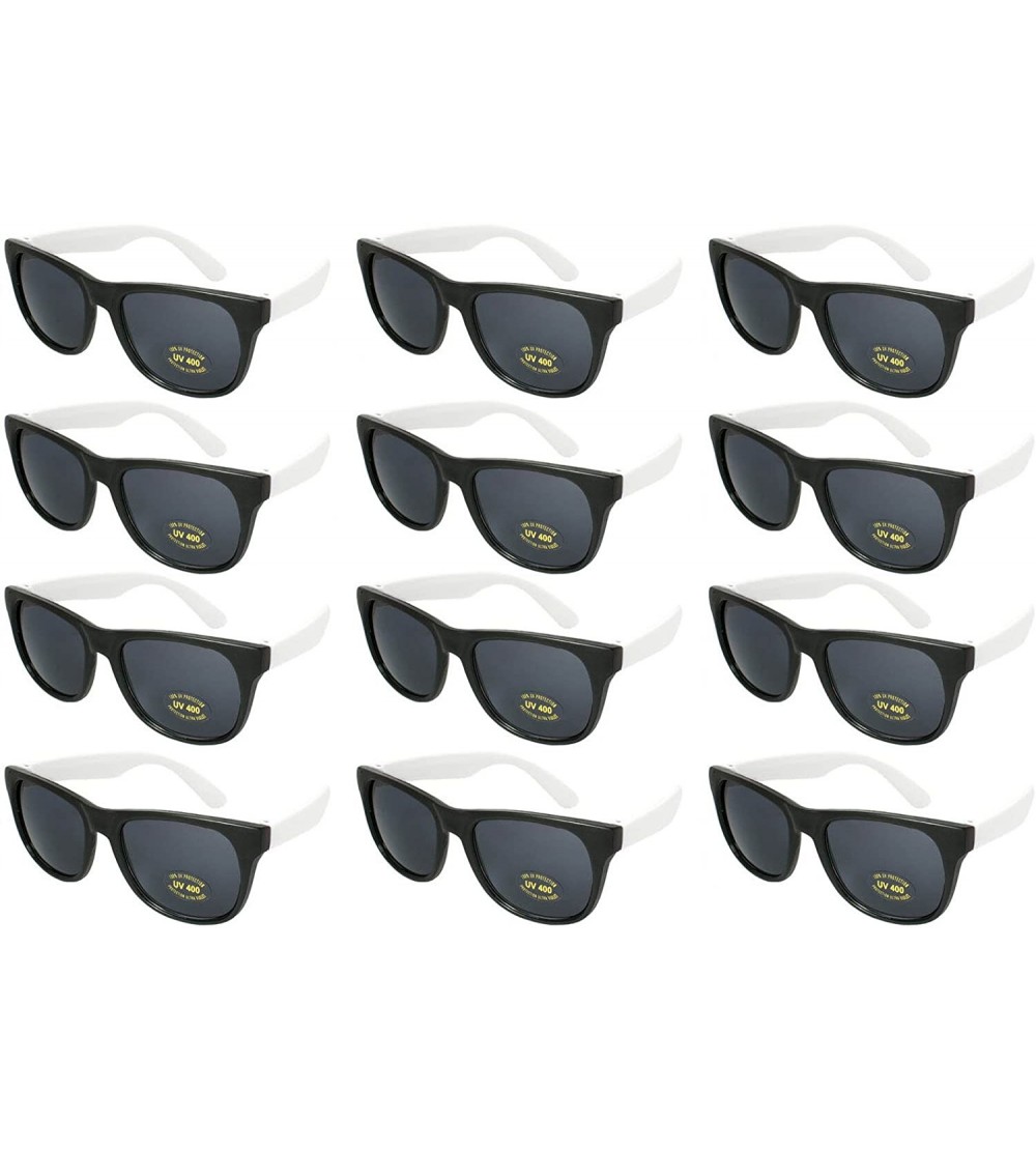 Oval 12 Pack 80's Style Neon Party Sunglasses Adult/Kid Size with CPSIA certified-Lead(Pb) Content Free - C9129IDIBEX $19.81