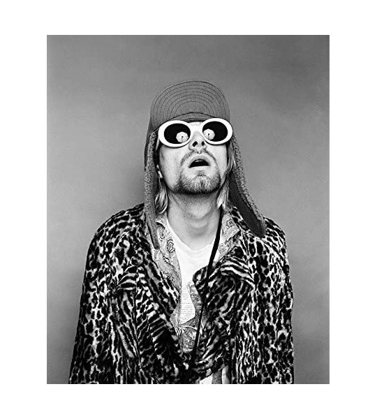 Round Colorful Oval Kurt Cobain Inspired Clout Goggles Mod Round Pop Fashion Nirvana Sunglasses - Pink - CT17YZYK6YG $19.89