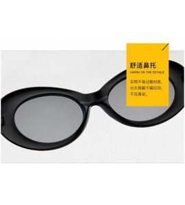 Cat Eye Women Fashion Oval Cat Eye Sunglasses with Case UV400 Protection Beach - Black Frame/Grey Lens - C018WTXY7EM $35.58