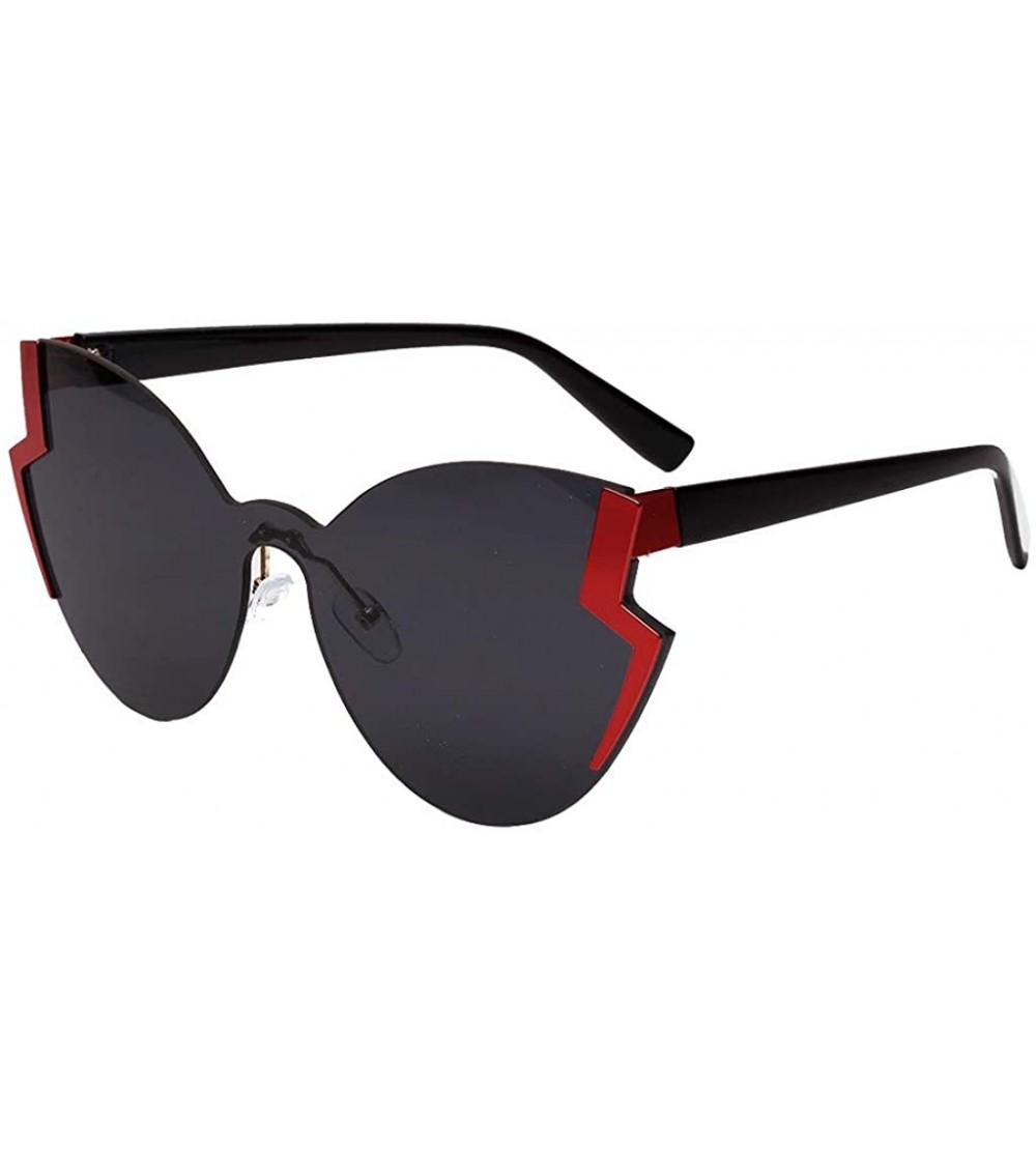 Rectangular Women Vintage Eye Sunglasses Retro Eyewear Fashion Round Sunglasses Radiation Protection - B - CL18OUCDG97 $18.59