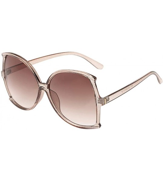 Round Women Man Vintage Big Frame Irregular Shape Sunglasses Eyewear Retro Unisex - F - C318TKUI3L6 $13.83