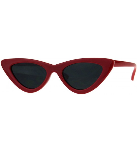 Cat Eye Womens Cateye Sunglasses Lolita Fashion Thin Cat Eye Frame UV 400 - Red - CX180R6NAAK $20.22