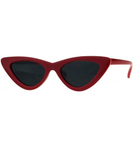 Cat Eye Womens Cateye Sunglasses Lolita Fashion Thin Cat Eye Frame UV 400 - Red - CX180R6NAAK $20.22