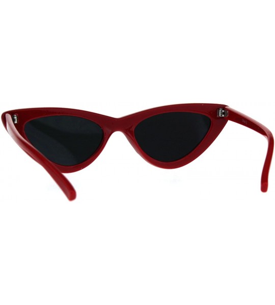 Cat Eye Womens Cateye Sunglasses Lolita Fashion Thin Cat Eye Frame UV 400 - Red - CX180R6NAAK $20.22