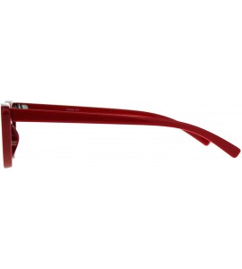 Cat Eye Womens Cateye Sunglasses Lolita Fashion Thin Cat Eye Frame UV 400 - Red - CX180R6NAAK $20.22