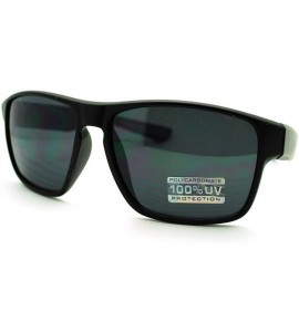 Square Mens Sunglasses Square Frame Casual And Stylish Shades - Black - CB11QB9S4SB $18.53