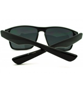 Square Mens Sunglasses Square Frame Casual And Stylish Shades - Black - CB11QB9S4SB $18.53