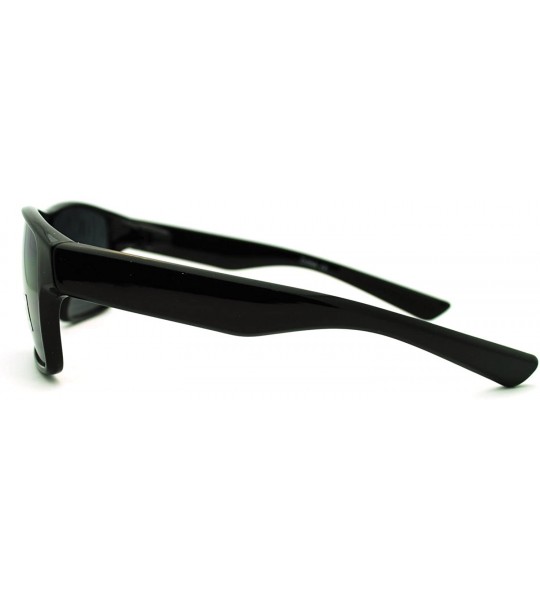 Square Mens Sunglasses Square Frame Casual And Stylish Shades - Black - CB11QB9S4SB $18.53