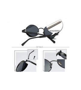 Round Men & Women Round Sunglasses Polarized Lens Metal Frame Glasses UV400 - Grey-1 - CM18RT2LZ3K $17.96