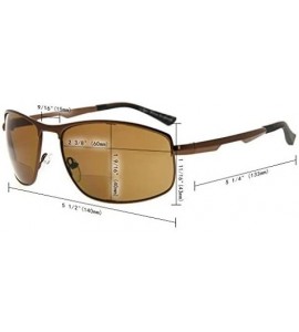 Rectangular Metal Frame Spring Hinges Polycarbonate Lens Polarized Sunglasses Men Women - Brown/Brown Lens - CU18E8TXN32 $55.43