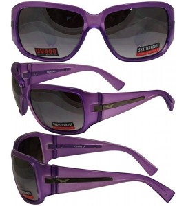 Sport Suzy Q Sunglasses Translucent Purple Frame Gradient Smoke Lens - CX11820WBXB $31.67