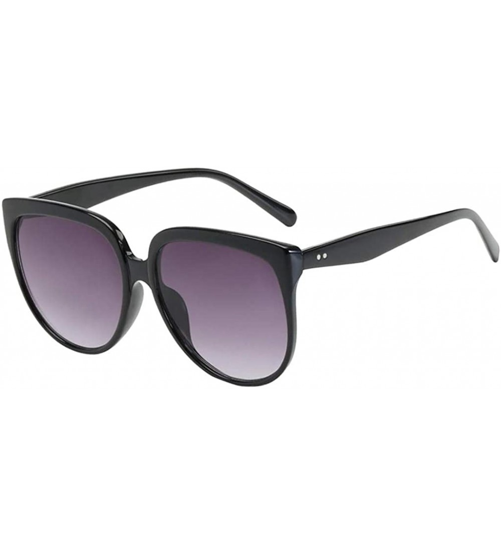 Oversized Womens Mens Flat Top Shadow Oversized Sunglasses Designers UV400 Sunglasses - Black Grey - CP18QQE9AOO $15.81