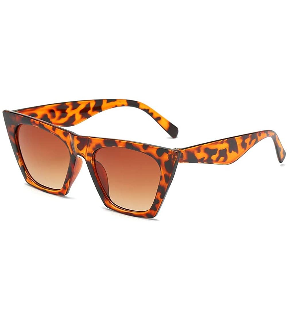 Rimless Women Vintage Square Sunglasses Oversized Eyewear Retro Summer Sun Shades UV400 Protection - Leopard - CK199E3TS06 $2...