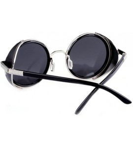 Shield Side Sheld Steampunk Rock UV Protection Round Sunglasses For Women&Men - C1 - CL12LWU98HT $27.82