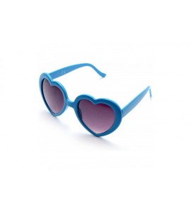 Aviator 6 Neon Colors Heart Shape Party Favors Sunglasses - Multi Packs - 6-pack Blue - C818HCD7CAD $24.03