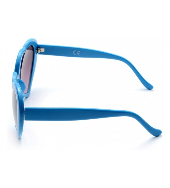 Aviator 6 Neon Colors Heart Shape Party Favors Sunglasses - Multi Packs - 6-pack Blue - C818HCD7CAD $24.03