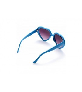 Aviator 6 Neon Colors Heart Shape Party Favors Sunglasses - Multi Packs - 6-pack Blue - C818HCD7CAD $24.03