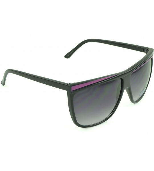 Wrap Unisex Modern Bold Fashion UV Lens Sunglasses in Assorted Colors - Pink Accent - C9129KC0DTN $16.49