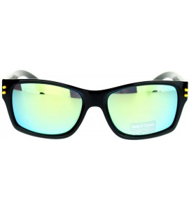 Rectangular STFU! Unisex Sunglasses Classic Rectangular Reflective Lens - Yellow - C611P5E1JGH $19.68