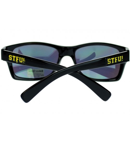 Rectangular STFU! Unisex Sunglasses Classic Rectangular Reflective Lens - Yellow - C611P5E1JGH $19.68