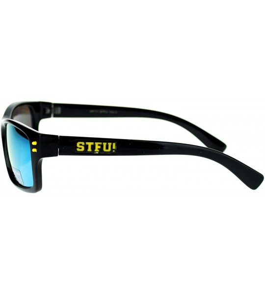 Rectangular STFU! Unisex Sunglasses Classic Rectangular Reflective Lens - Yellow - C611P5E1JGH $19.68