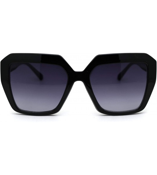 Butterfly Womens Diva Thick Plastic Butterfly Squared Sunglasses - Black Smoke - CL18YW3X3MG $19.25
