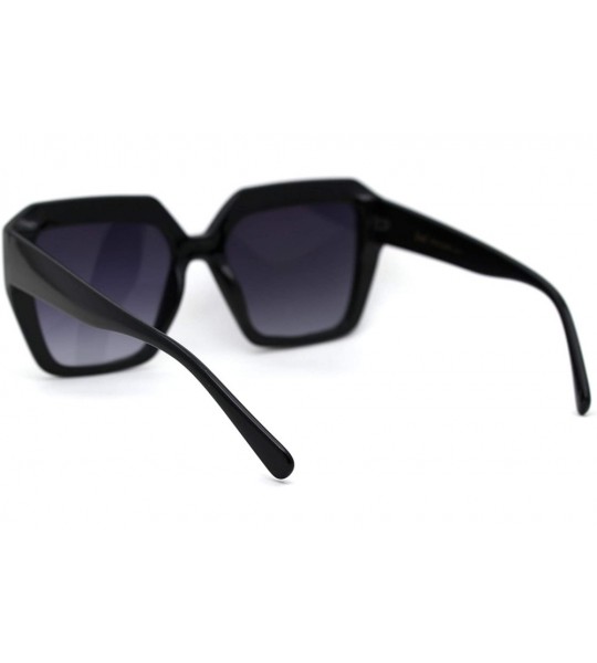 Butterfly Womens Diva Thick Plastic Butterfly Squared Sunglasses - Black Smoke - CL18YW3X3MG $19.25
