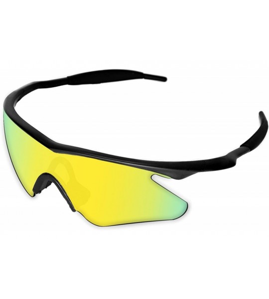 Rectangular Anti-fading Polarized Replacement Lenses M Frame Heater Sunglasses - Golden Yellow - Polarized - CD18C5T44SH $28.29