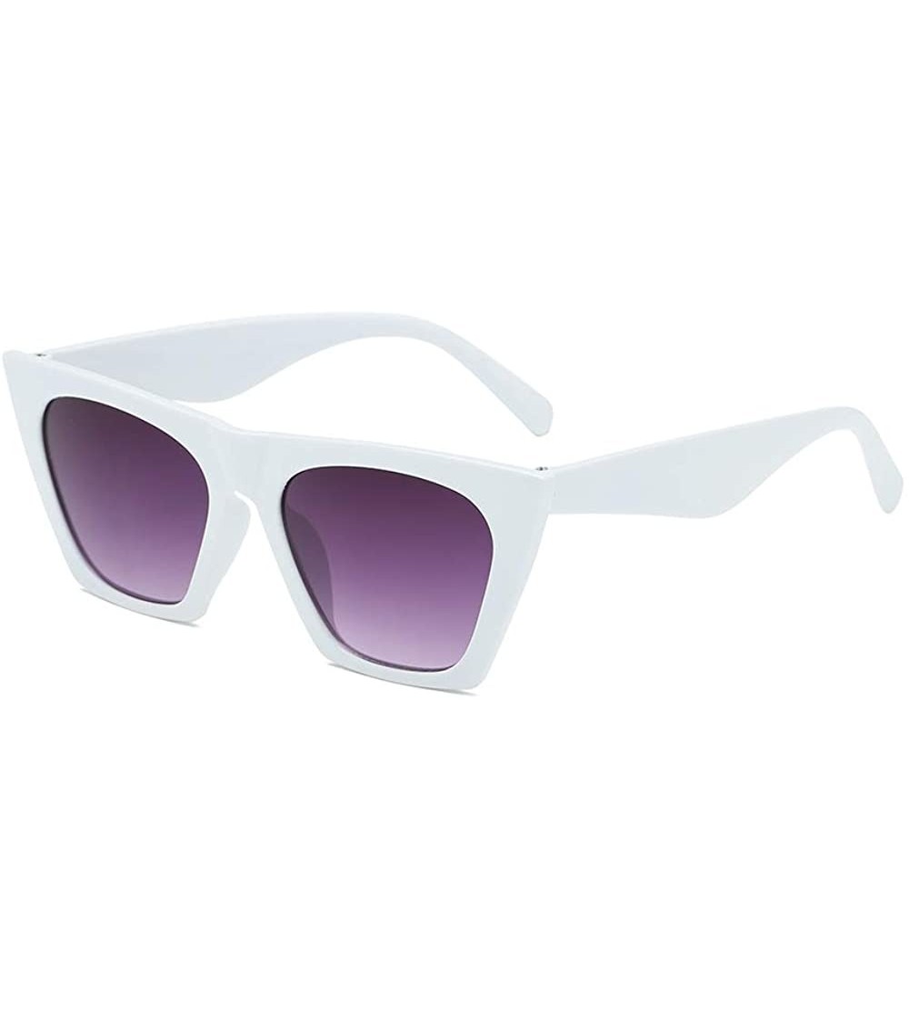 Rimless Women Vintage Square Sunglasses Oversized Eyewear Retro Summer Sun Shades UV400 Protection - White - CI199DS0ZIS $20.57