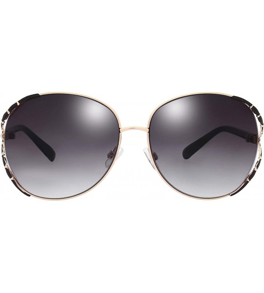 Round Classic Crystal Elegant Women Beauty Design Sunglasses Gift Box - L113-gold - CG18M0U2663 $28.66