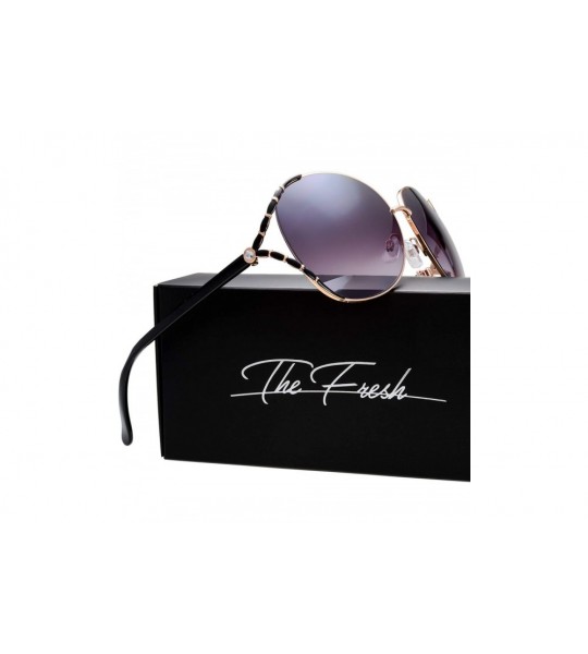 Round Classic Crystal Elegant Women Beauty Design Sunglasses Gift Box - L113-gold - CG18M0U2663 $28.66