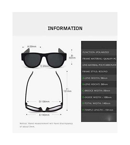 Goggle Premium Unisex Polarized Fold Frame Sun Glasses Trendy Stylish Sunglasses for Men Women - Black Rainbow Lens - CJ18YOE...