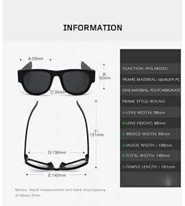 Goggle Premium Unisex Polarized Fold Frame Sun Glasses Trendy Stylish Sunglasses for Men Women - Black Rainbow Lens - CJ18YOE...