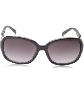 Round Women's R3272 Round Sunglasses with 100% UV Protection - 70 mm - Black & Tortoise - CR18O30E0DE $42.08