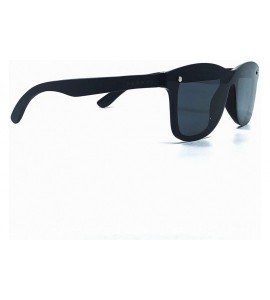 Wayfarer Bamboo Jetsetter Mirrored Sunglasses - Unisex Polarized - Black Lense - C018YDALNUO $49.85