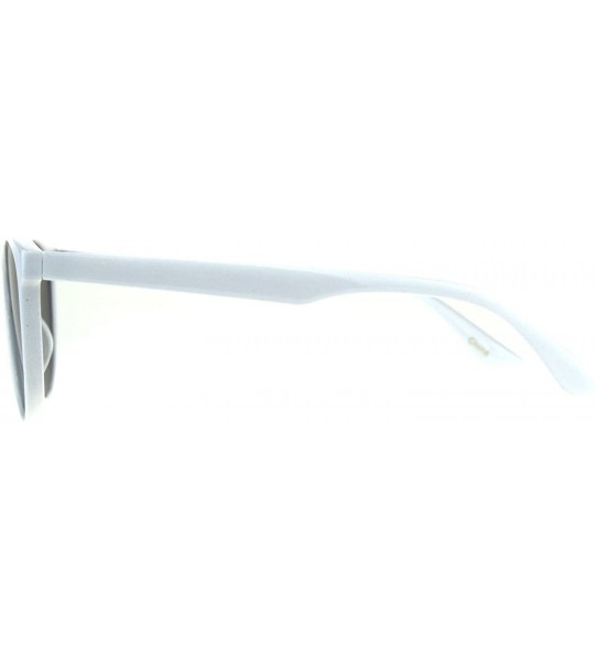 Cat Eye Womens Gothic Cat Eye Plastic Designer Diva Sunglasses - White Black - C918CC89UNY $19.66