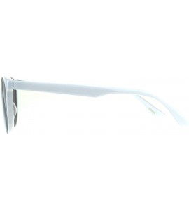 Cat Eye Womens Gothic Cat Eye Plastic Designer Diva Sunglasses - White Black - C918CC89UNY $19.66