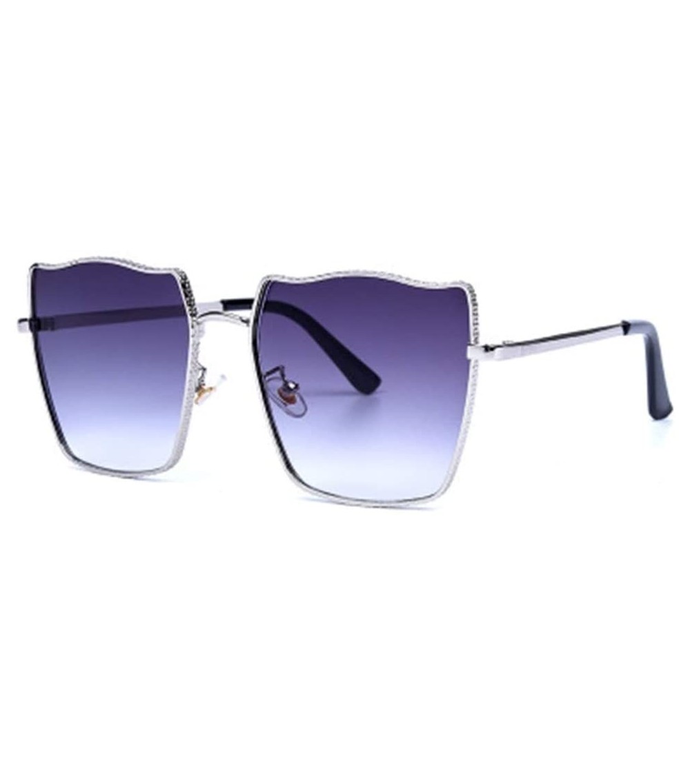 Sport Gradient Sunglasses Water Ripple Metal Frame Sunglasses Men Fashion Sun Visor - 1 - C5190KYY4OO $60.45