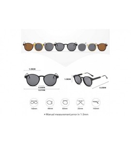 Round Round Frame with Metal Legs Sunglasses for Mens and Women - C5 Leopard Brown - CN1989XA0D3 $21.79