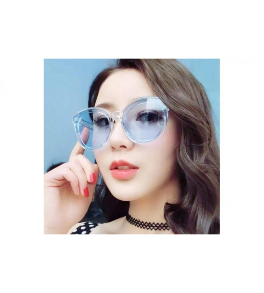 Round Luxury Vintage Round Sunglasses Women Brand Designer 2019 Cat Eye Leopard - Pink - CI18Y4SWCEA $18.16