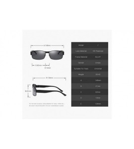 Rectangular Men's Polarized Sunglasses- Rectangular Full Frame Driving C3 - C3 - C1195ZA3ZGX $65.70