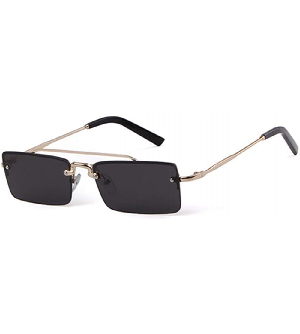 Round Vintage Rectangular Sunglasses Designer Rectangle - C6 - CX197ZRK0ZH $20.02