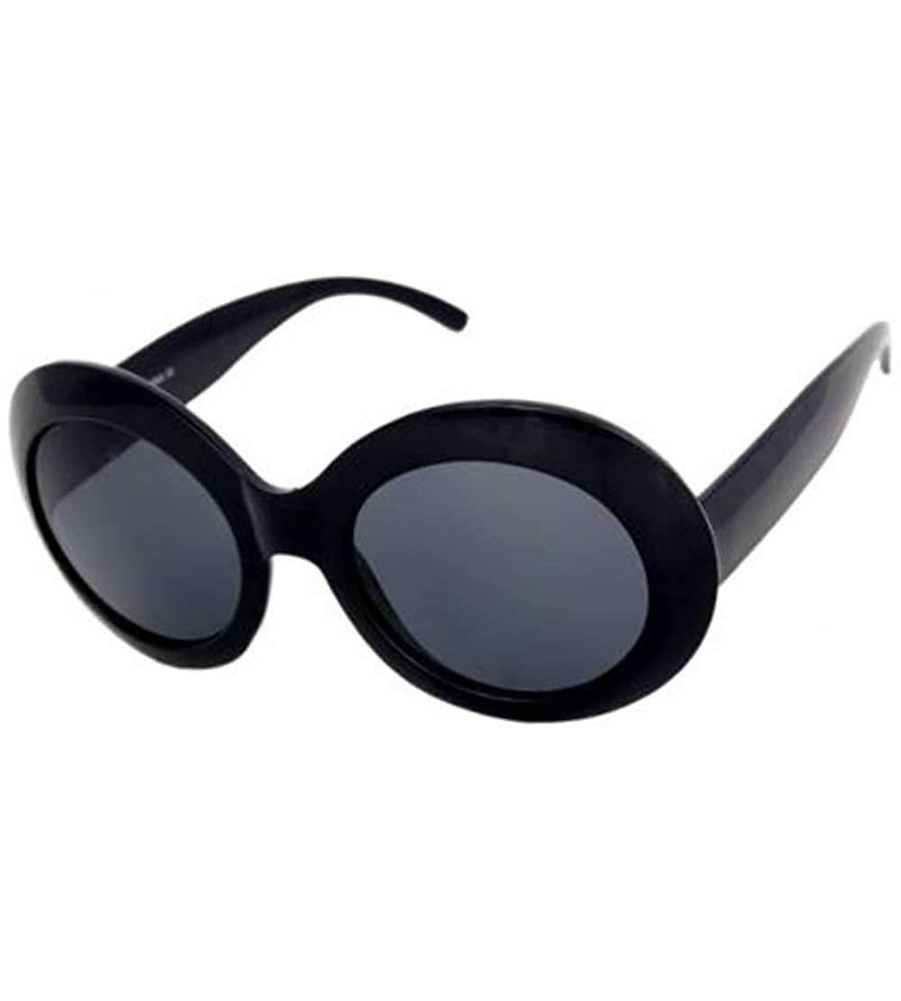 Goggle BOLD Retro MOD Thick Frame Goggles Round Lens Sunglasses - Black - C1186NRC843 $17.59